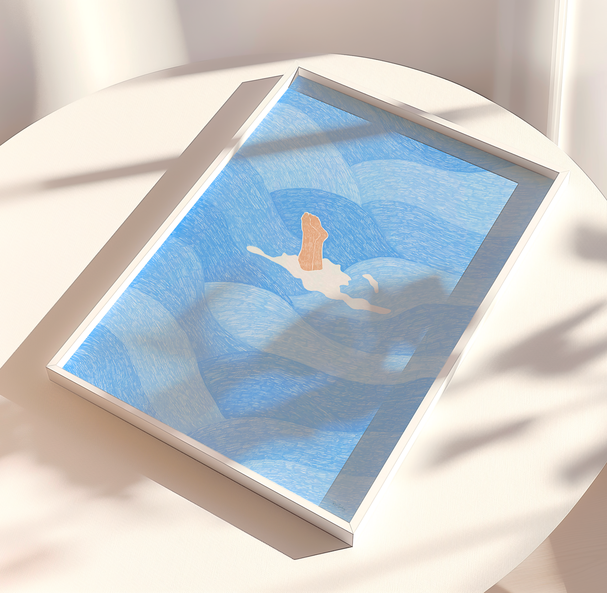 Diving in the water blue 3 copy