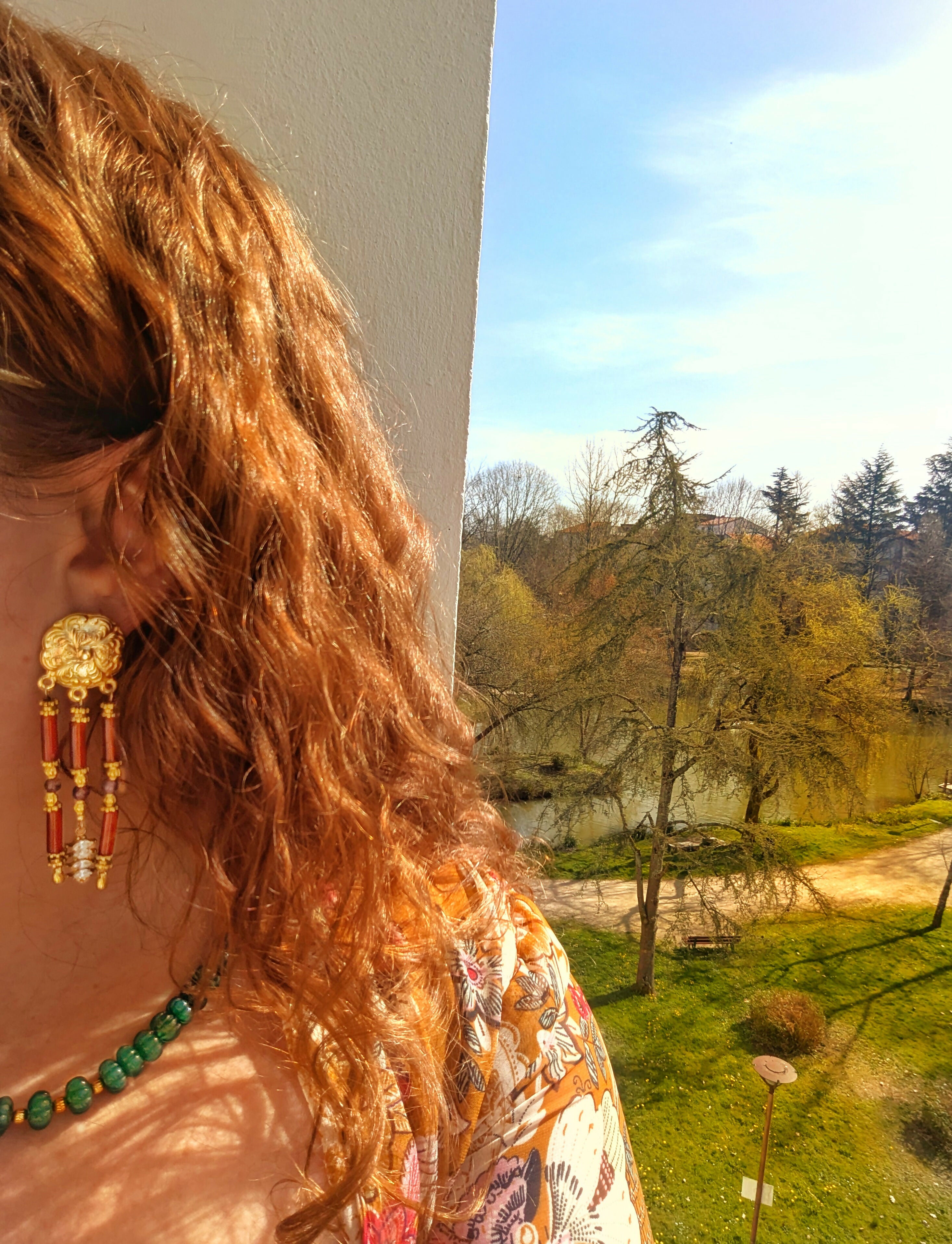 Boucles d'oreilles Esmée cornaline