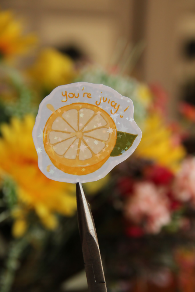 Sticker Citron "Your're Juicy"