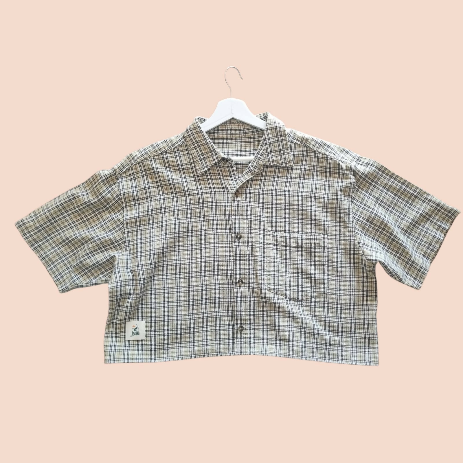 Chemise upcyclée à carreaux