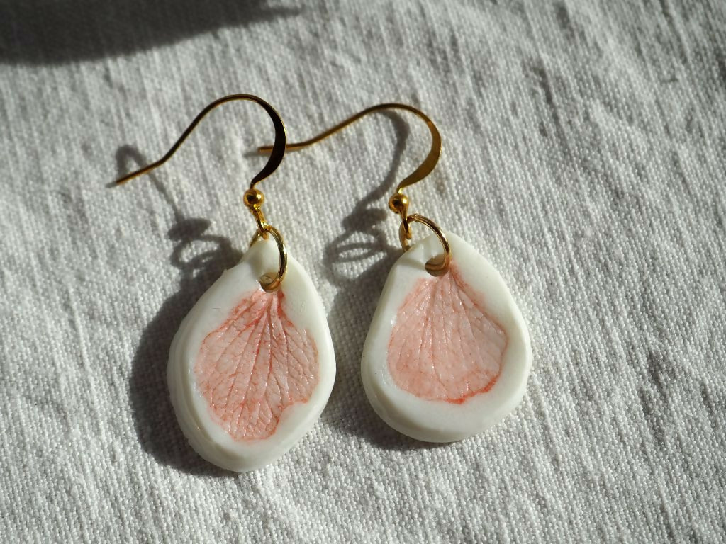 Boucles d'oreilles hortensia
