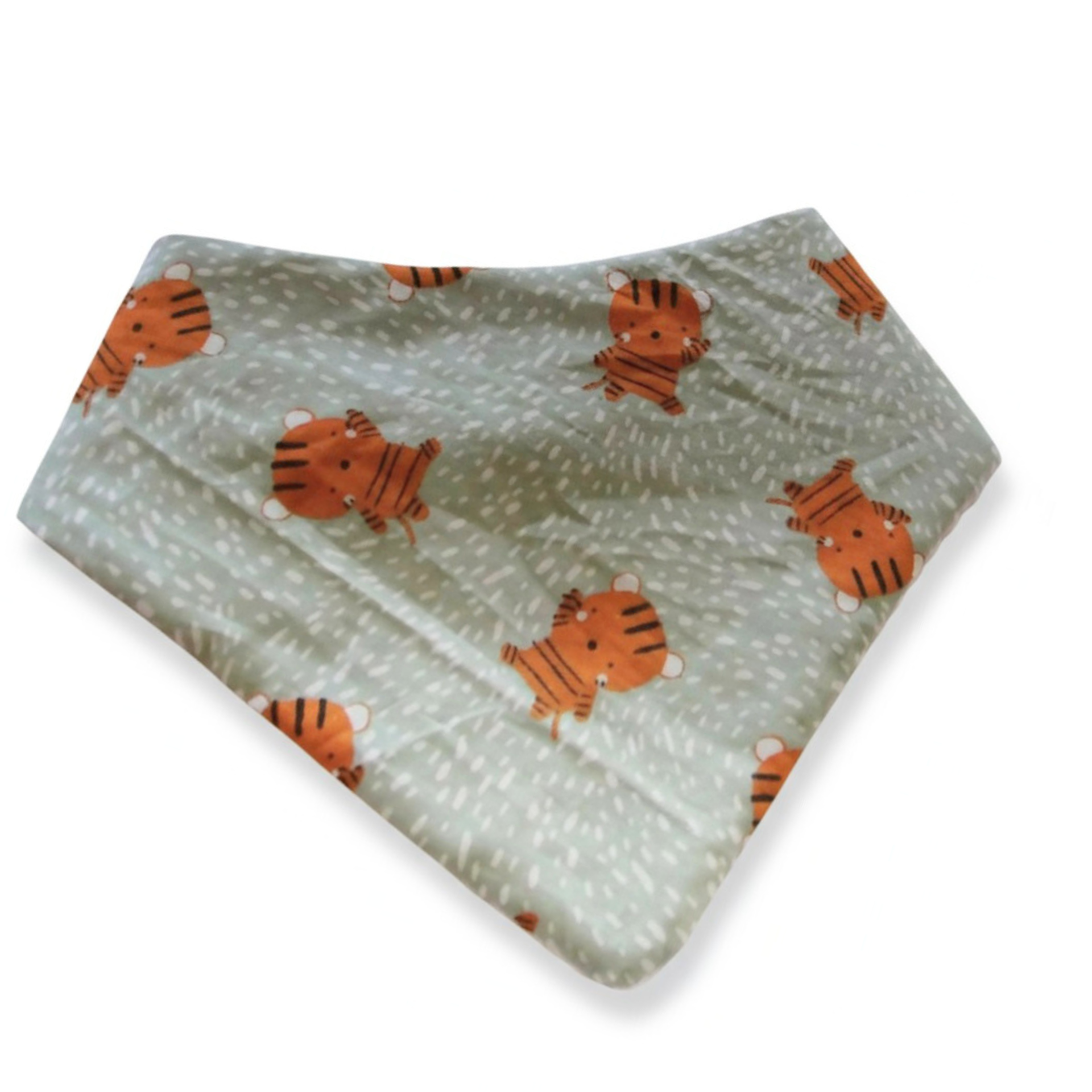 Bavoir léopard enfantin bleu-vert