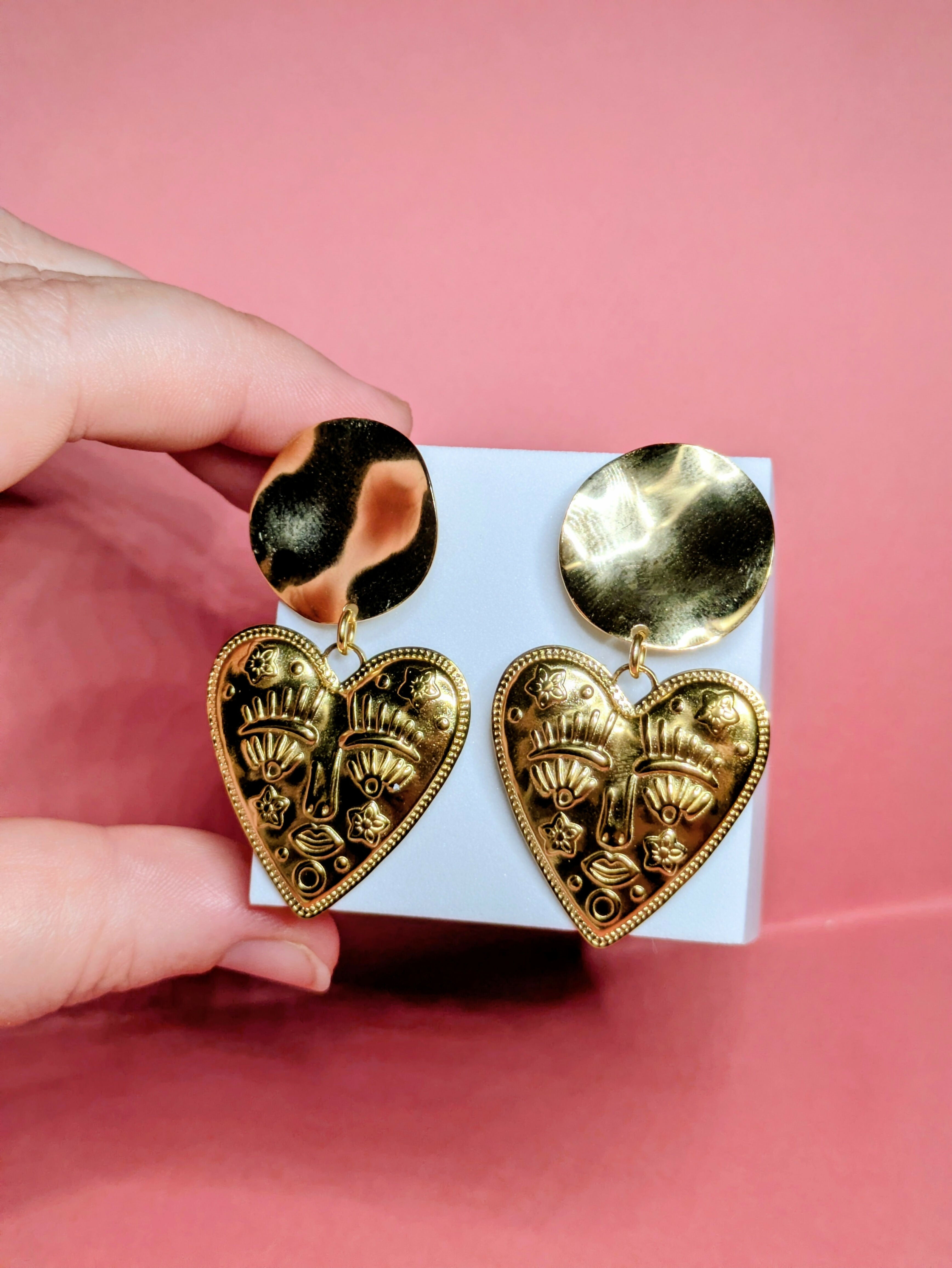 Boucles d'oreilles gravées - Cora