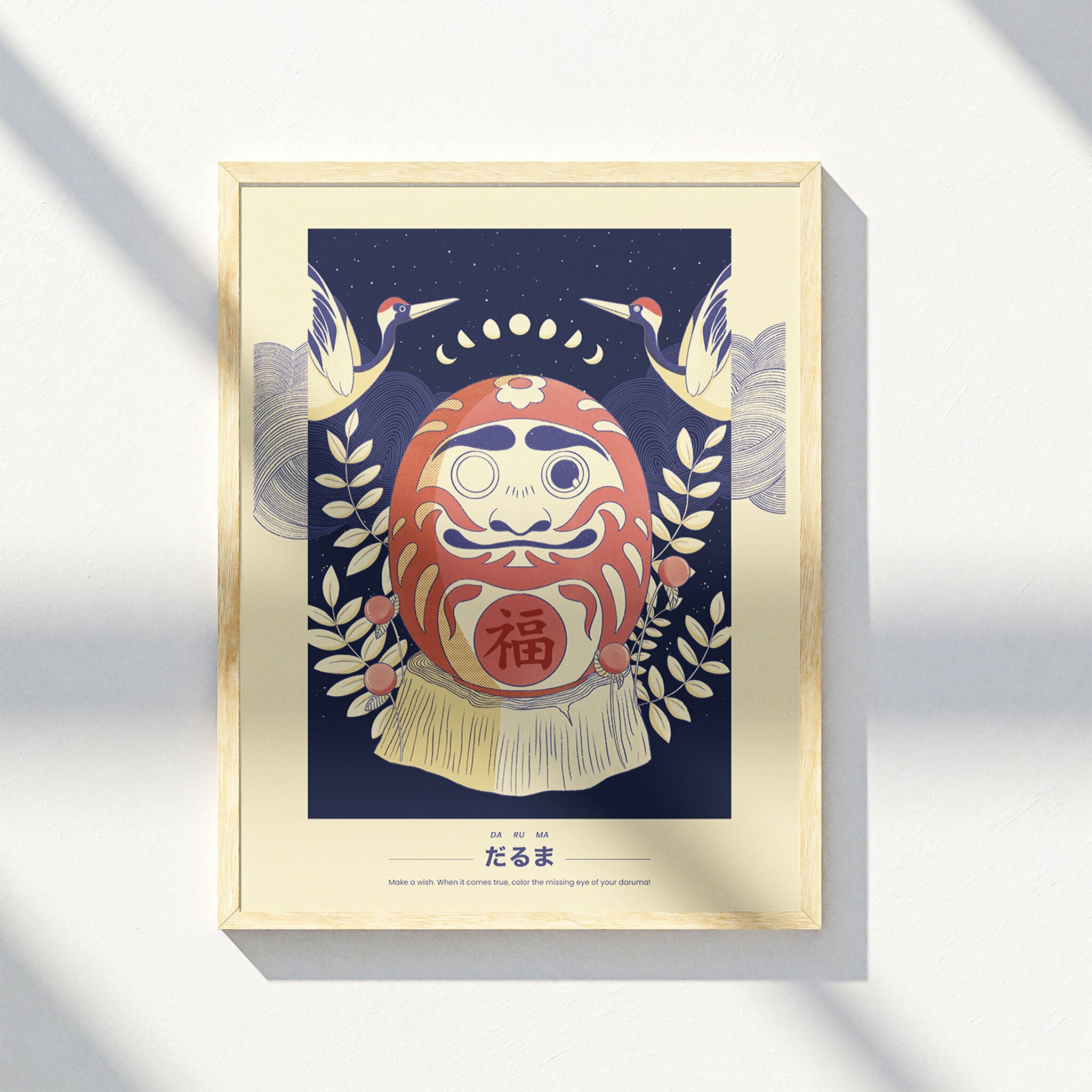 Affiche Daruma - Série Japan Nostalgia