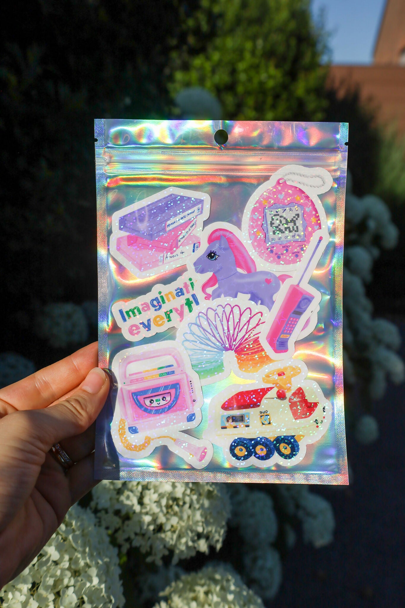 Lot de 8 stickers 90's Toys