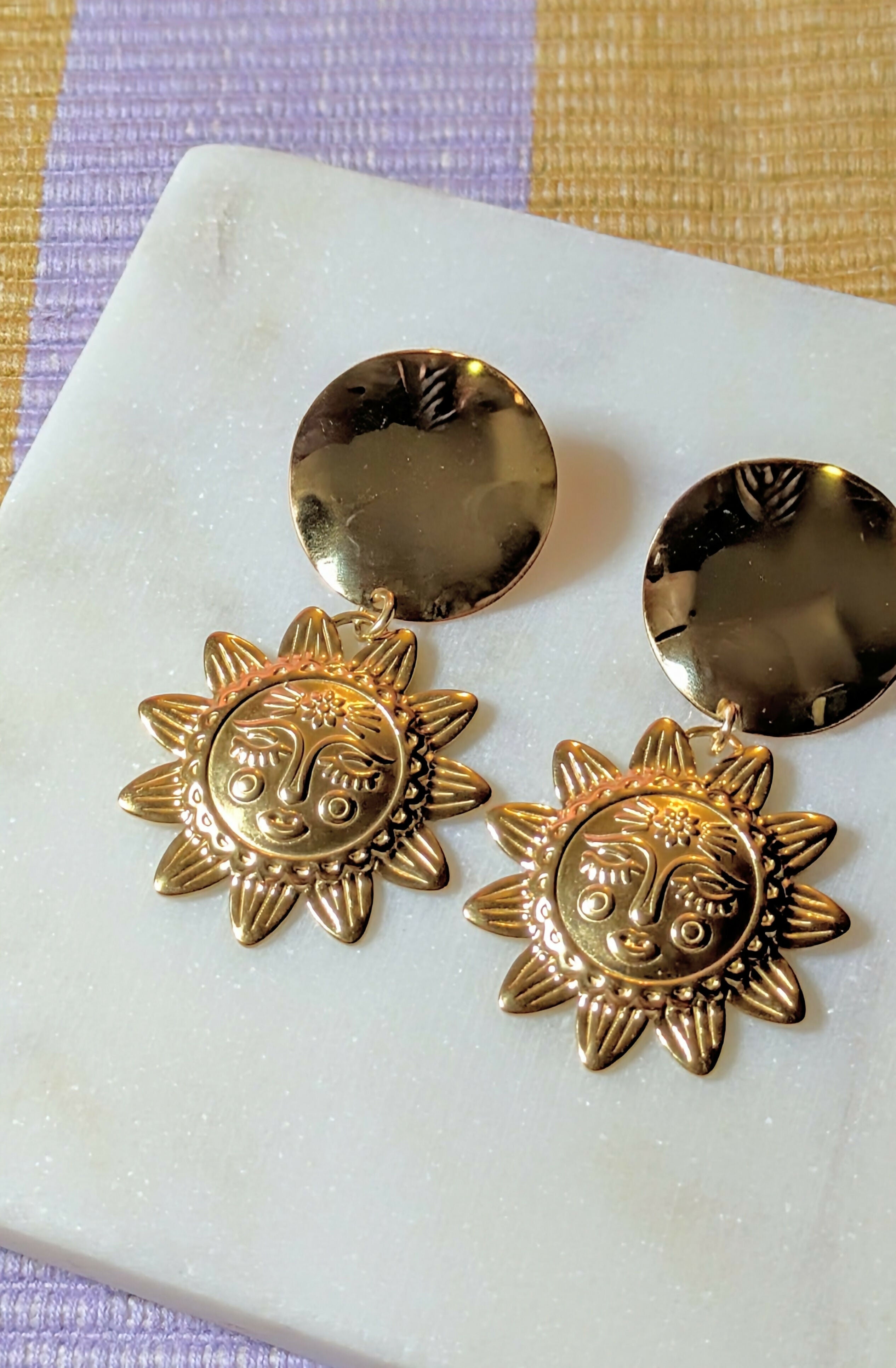 Boucles d'oreilles gravées - Sol