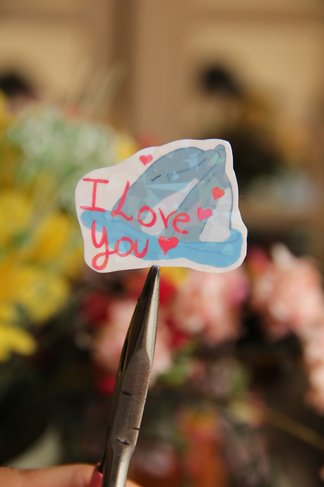 Sticker "dauphin I Love You"