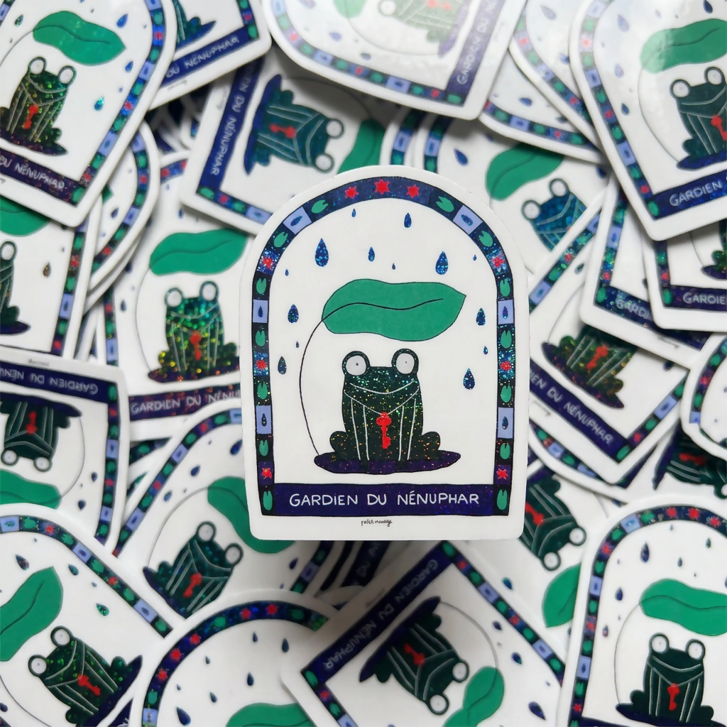 Gardien du nénuphar 🌿 - Sticker glitter
