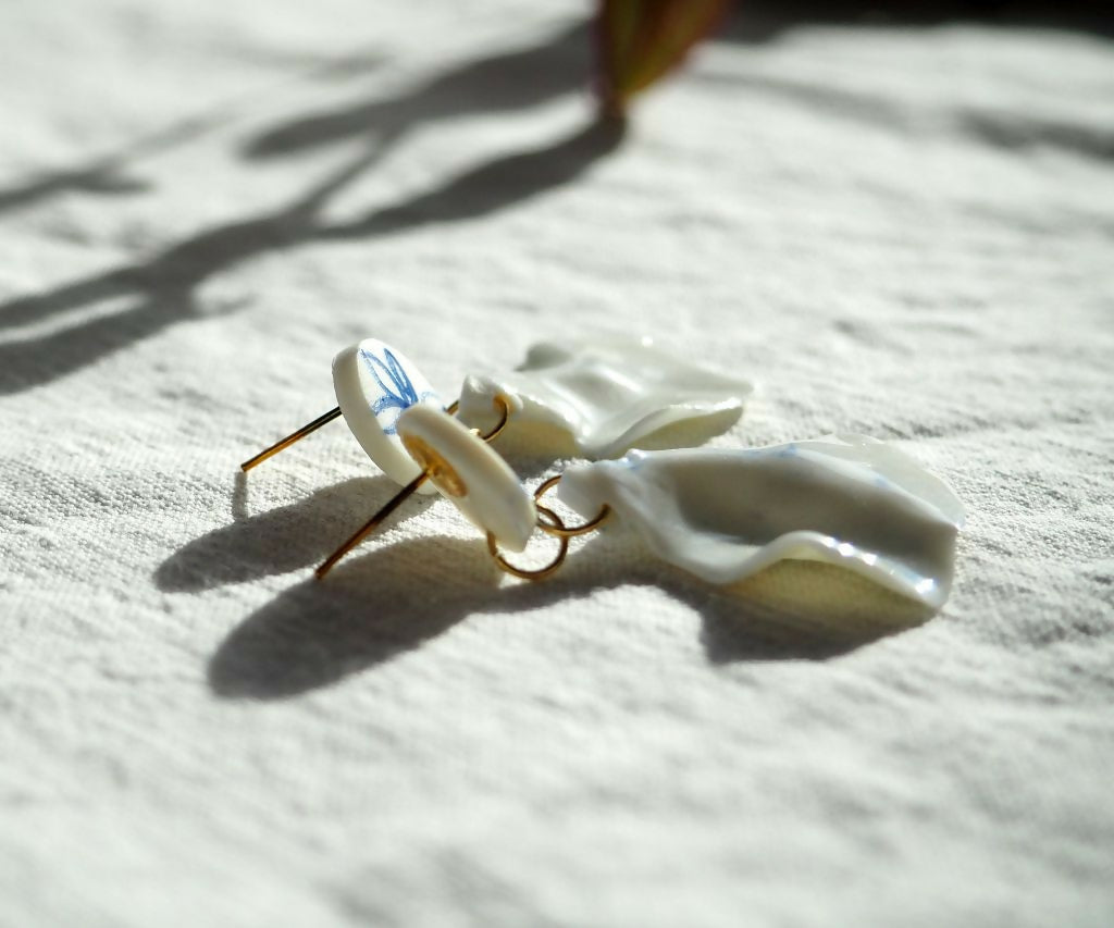 Boucles d'oreilles pétales et fleur