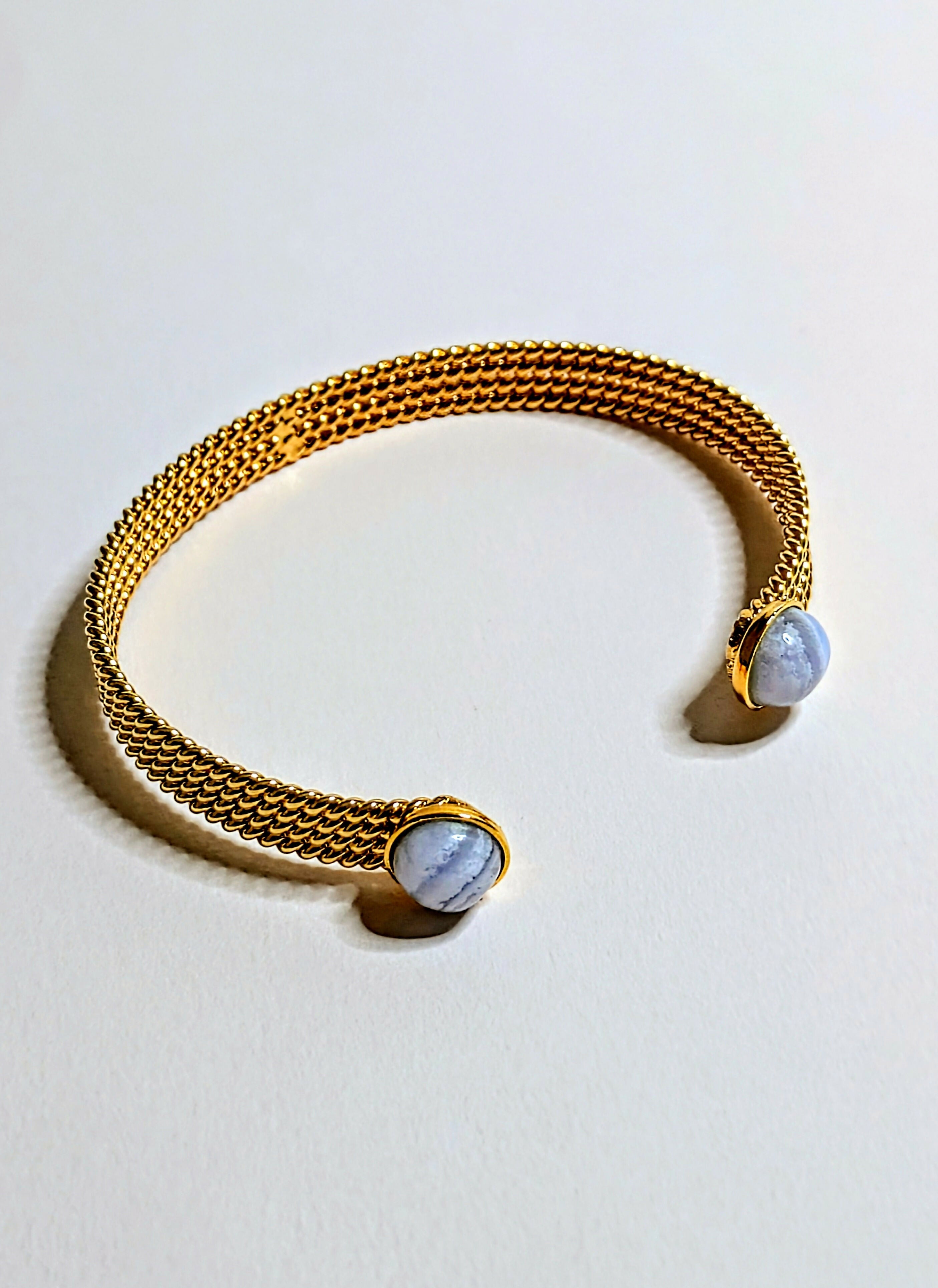 Bracelet Ana - agate bleue