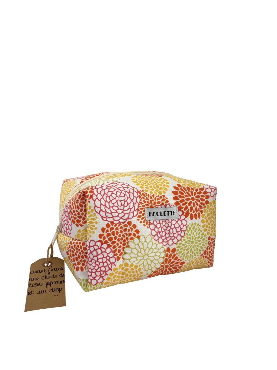 Trousse de toilette tissu fleuri - modèle unique
