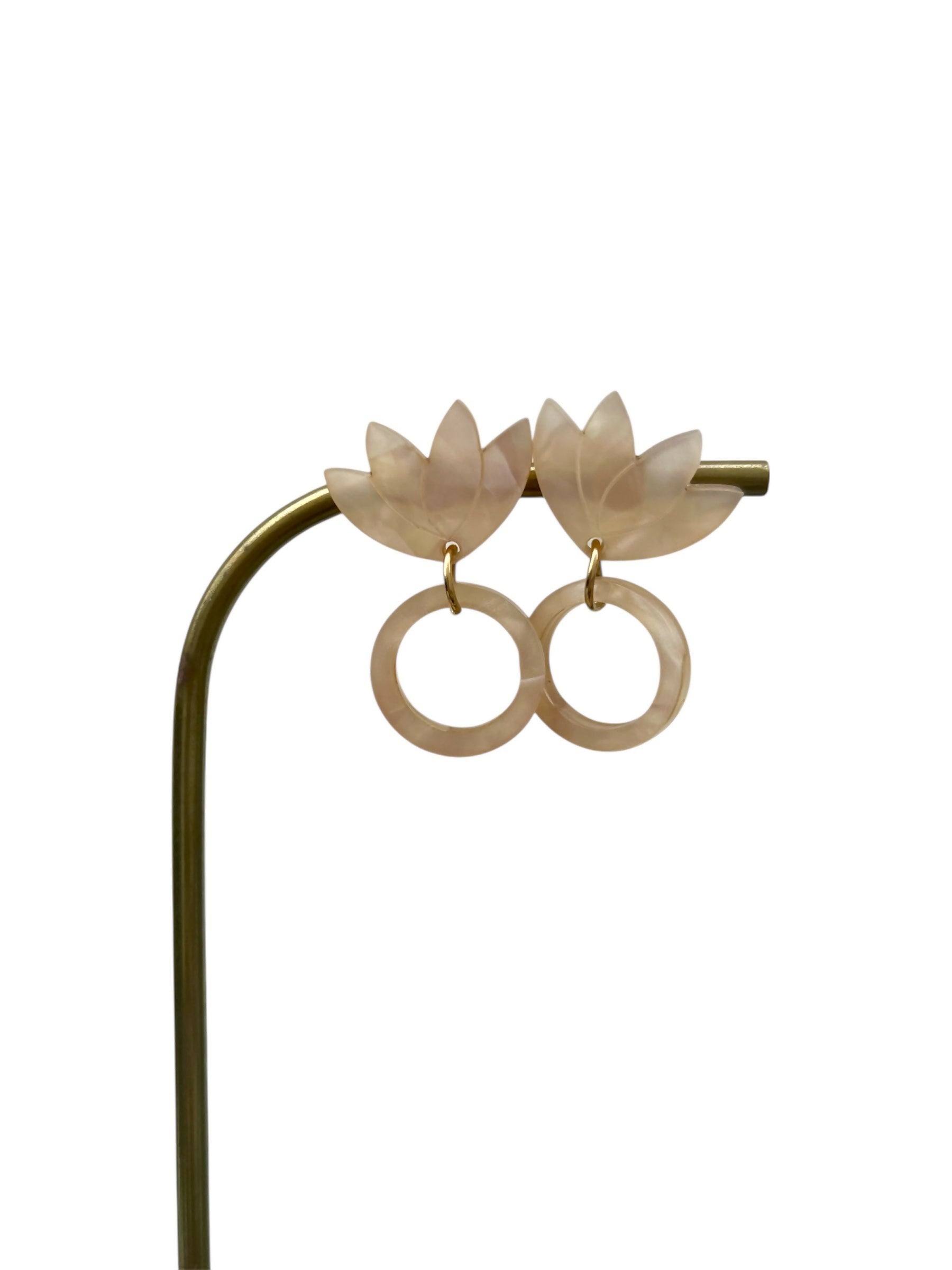 Boucles d'oreilles beige