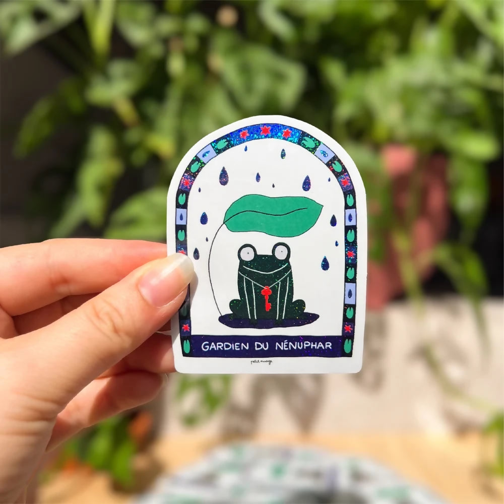 Gardien du nénuphar 🌿 - Sticker glitter