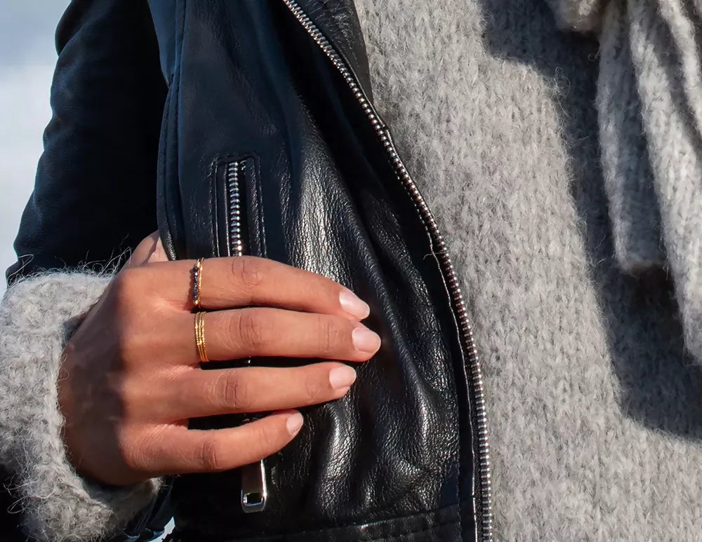 bagues fines plaqué or