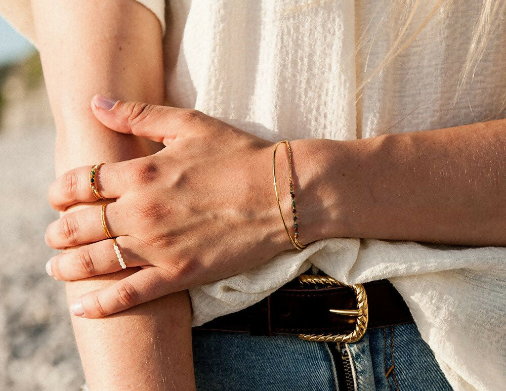 bague fine plaqué or