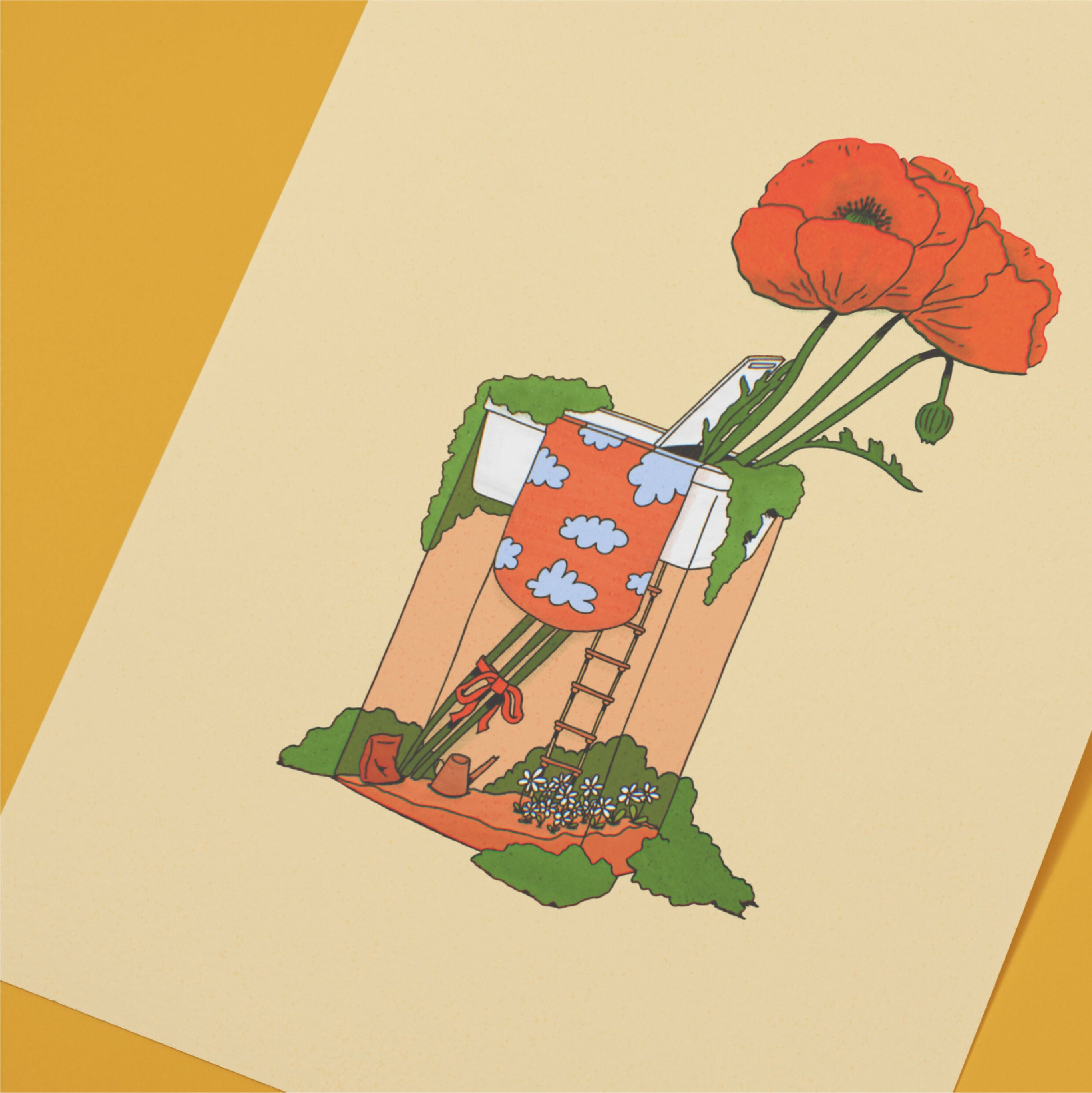 Tic Tac et coquelicots 🌷- Affiche 30X40