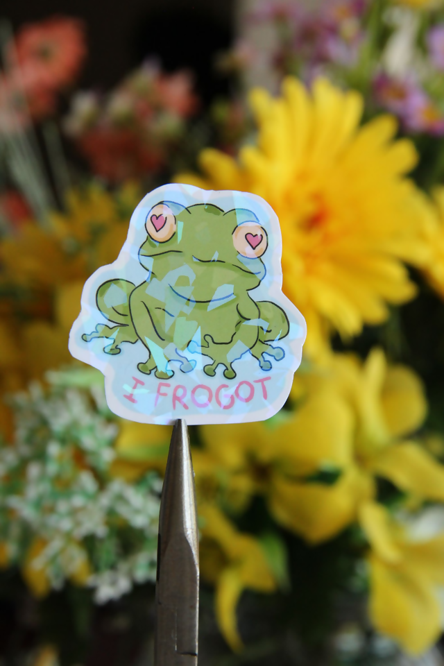 Sticker Grenouille " I Frogot"
