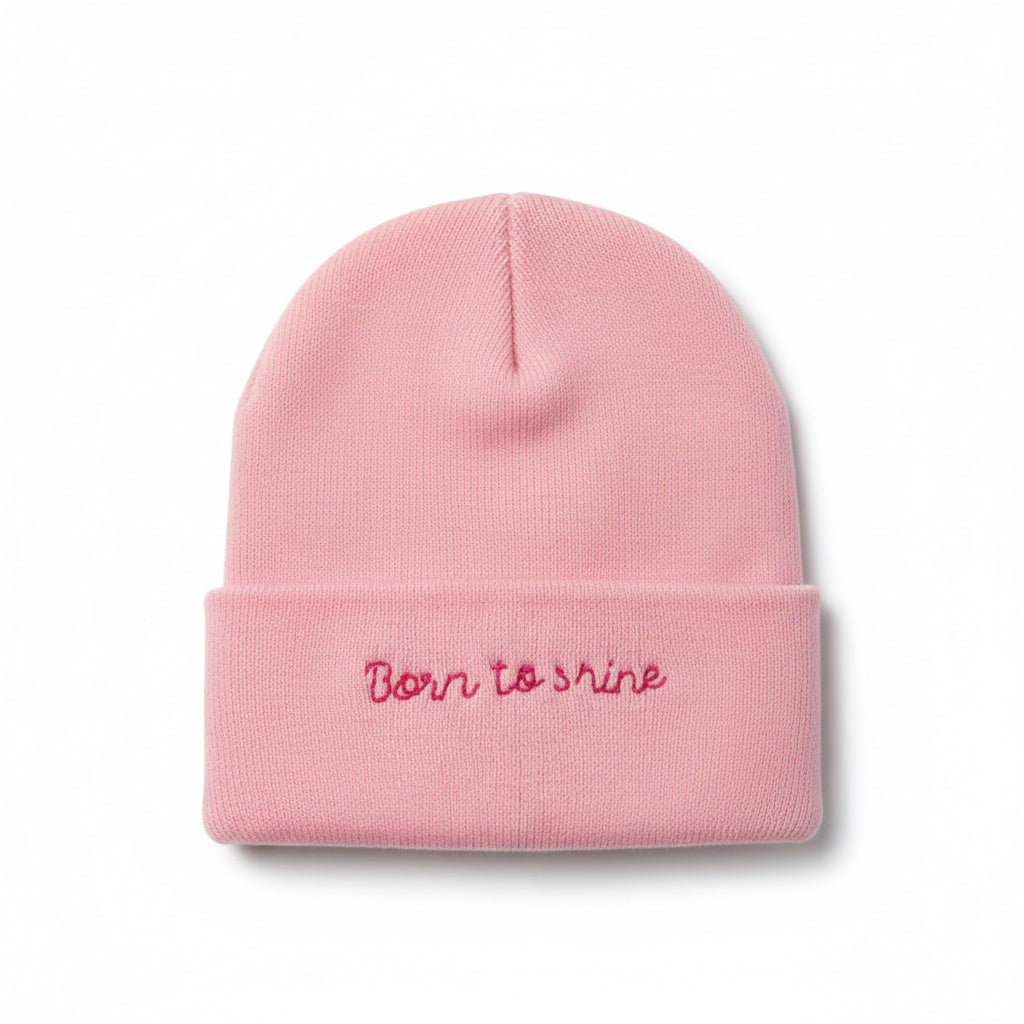 Bonnet brodé "Born to shine"