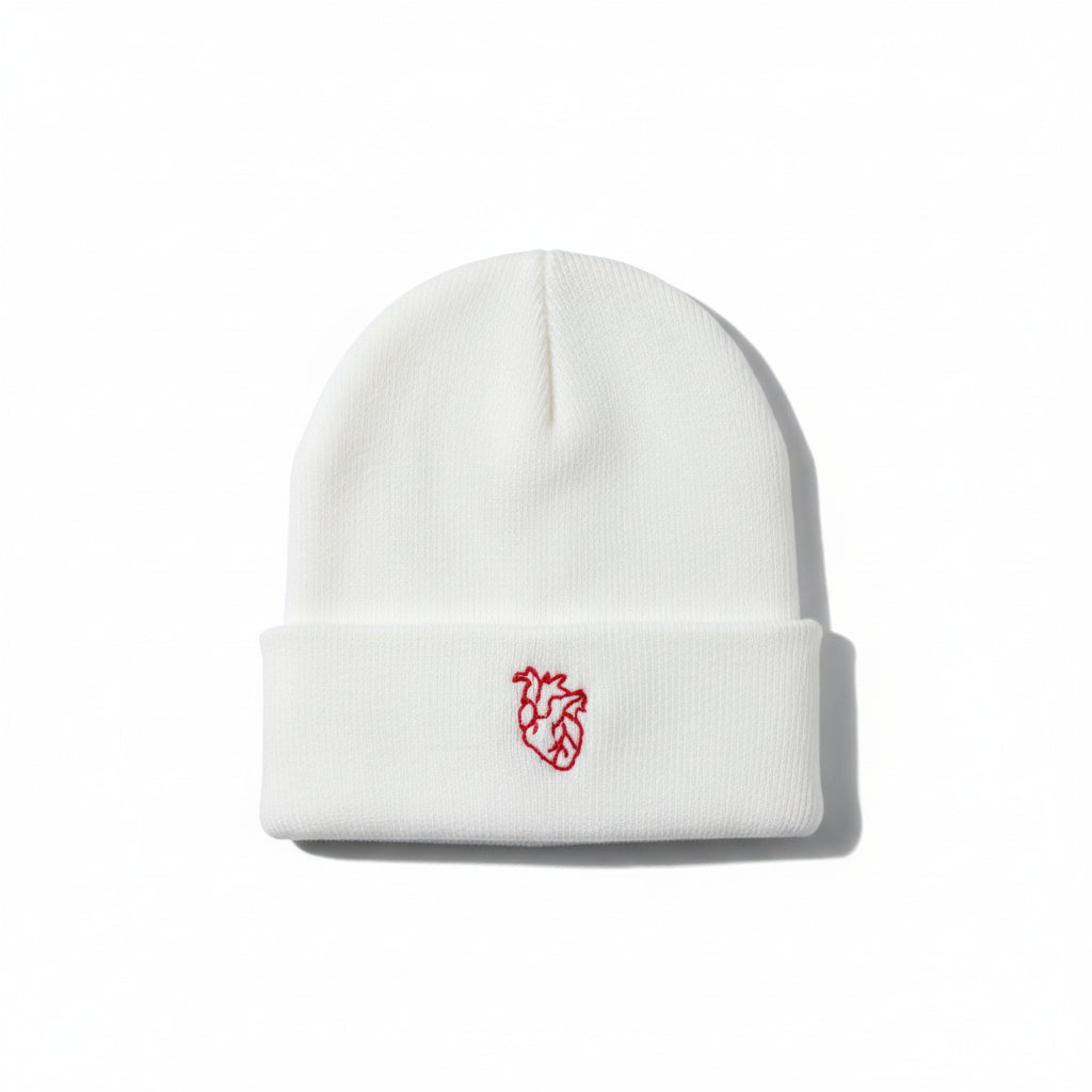 Bonnet brodé coeur