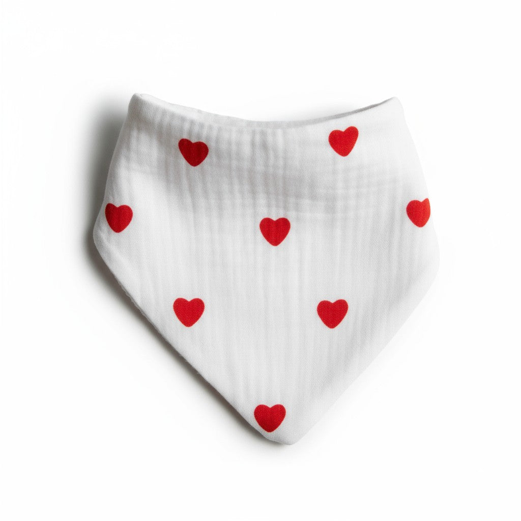 Bavoir petits coeurs