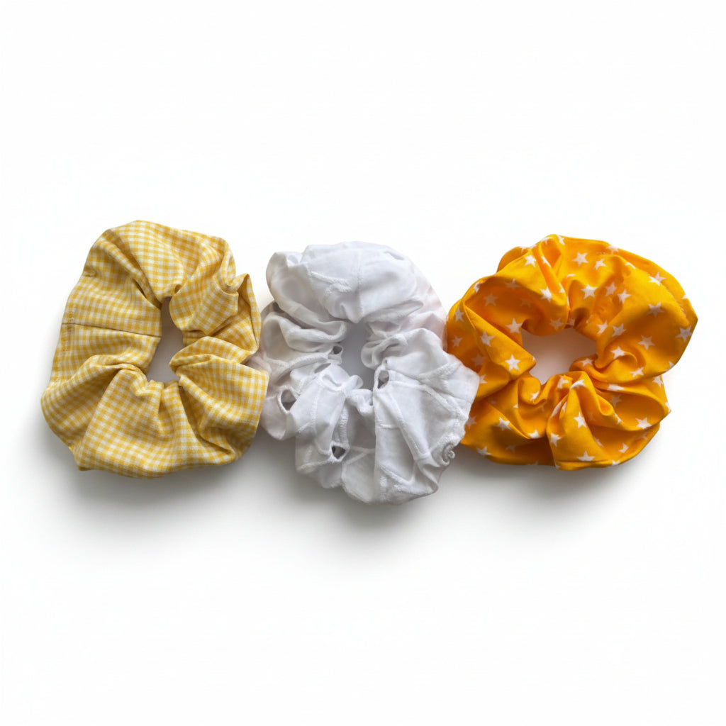 Lot de 3 chouchous jaunes