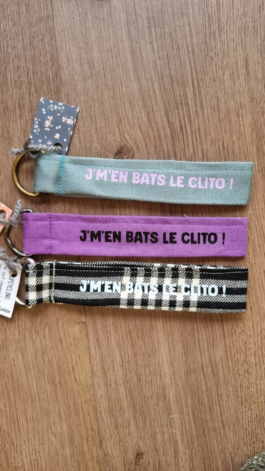 Porte-clé "J'm'en bats le clito"