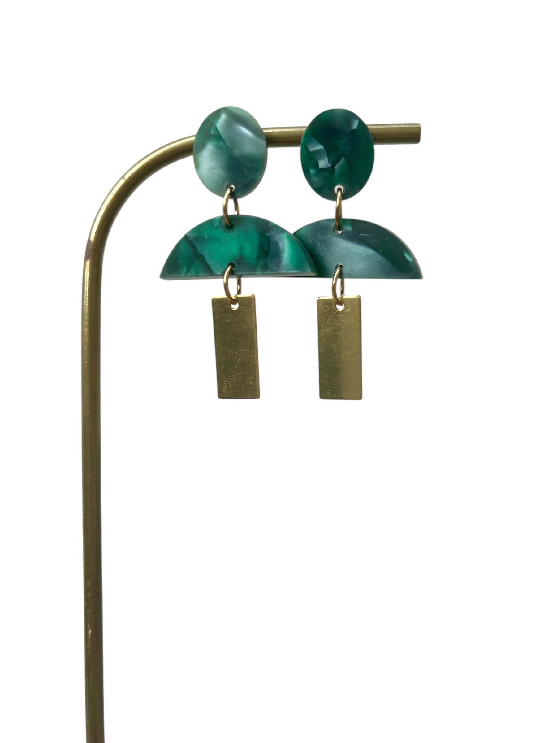 Boucles d'oreilles vertes