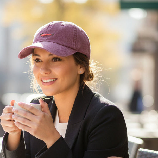 Casquette rose teckel