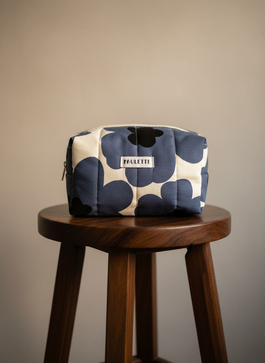 Trousse de toilette à motifs fleuris - pièce unique