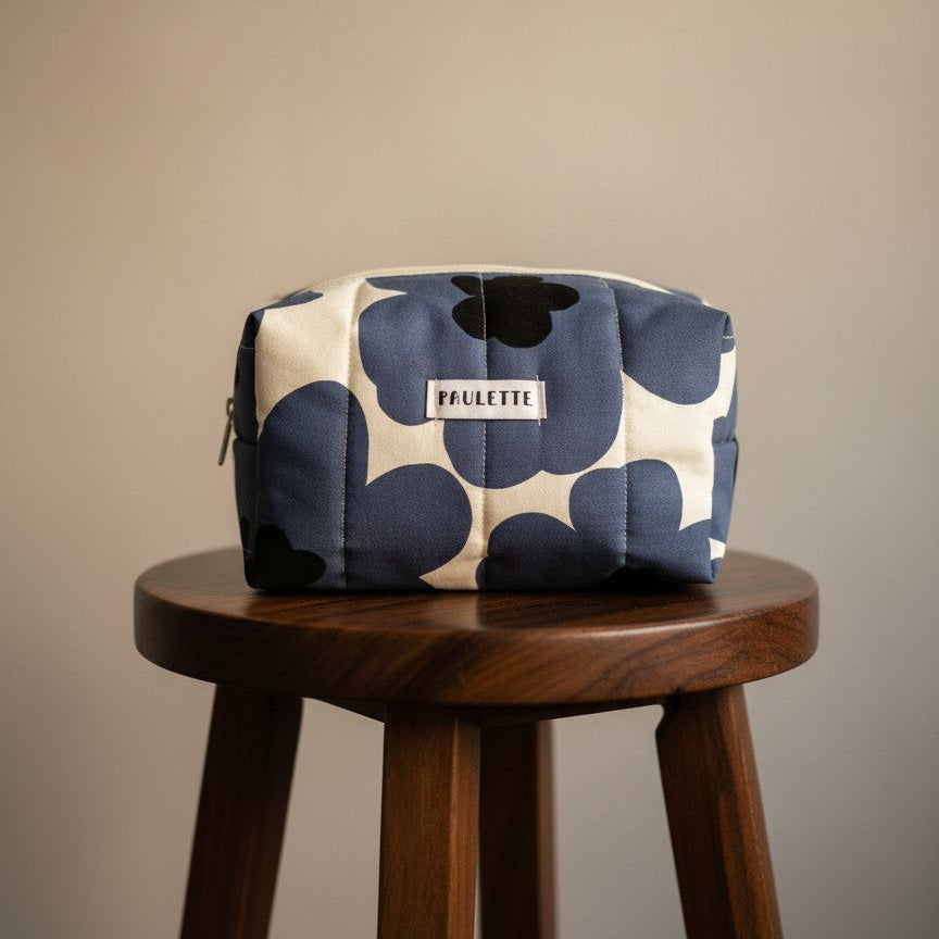 Trousse de toilette à motifs fleuris - pièce unique