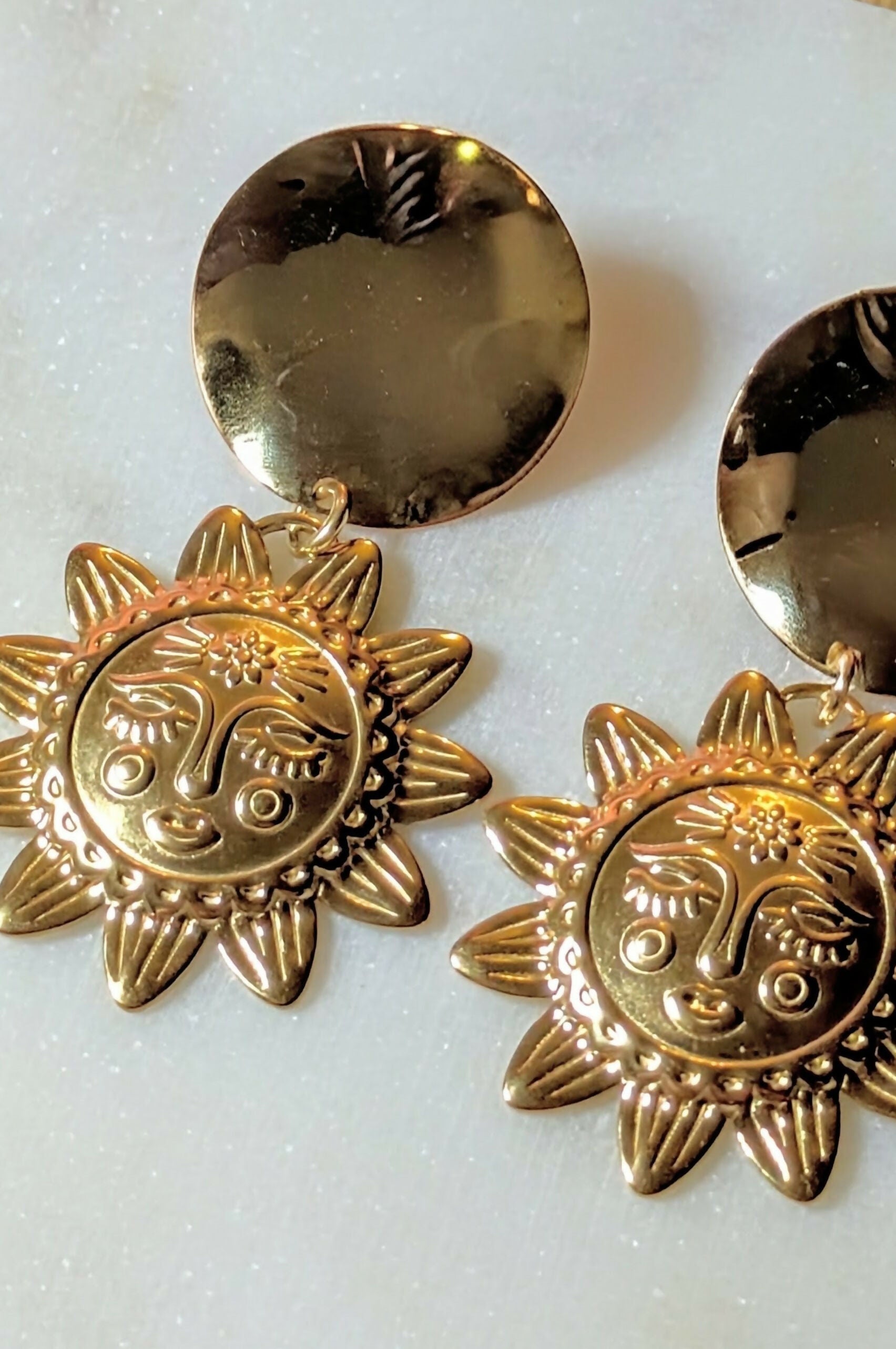 Boucles d'oreilles gravées - Sol
