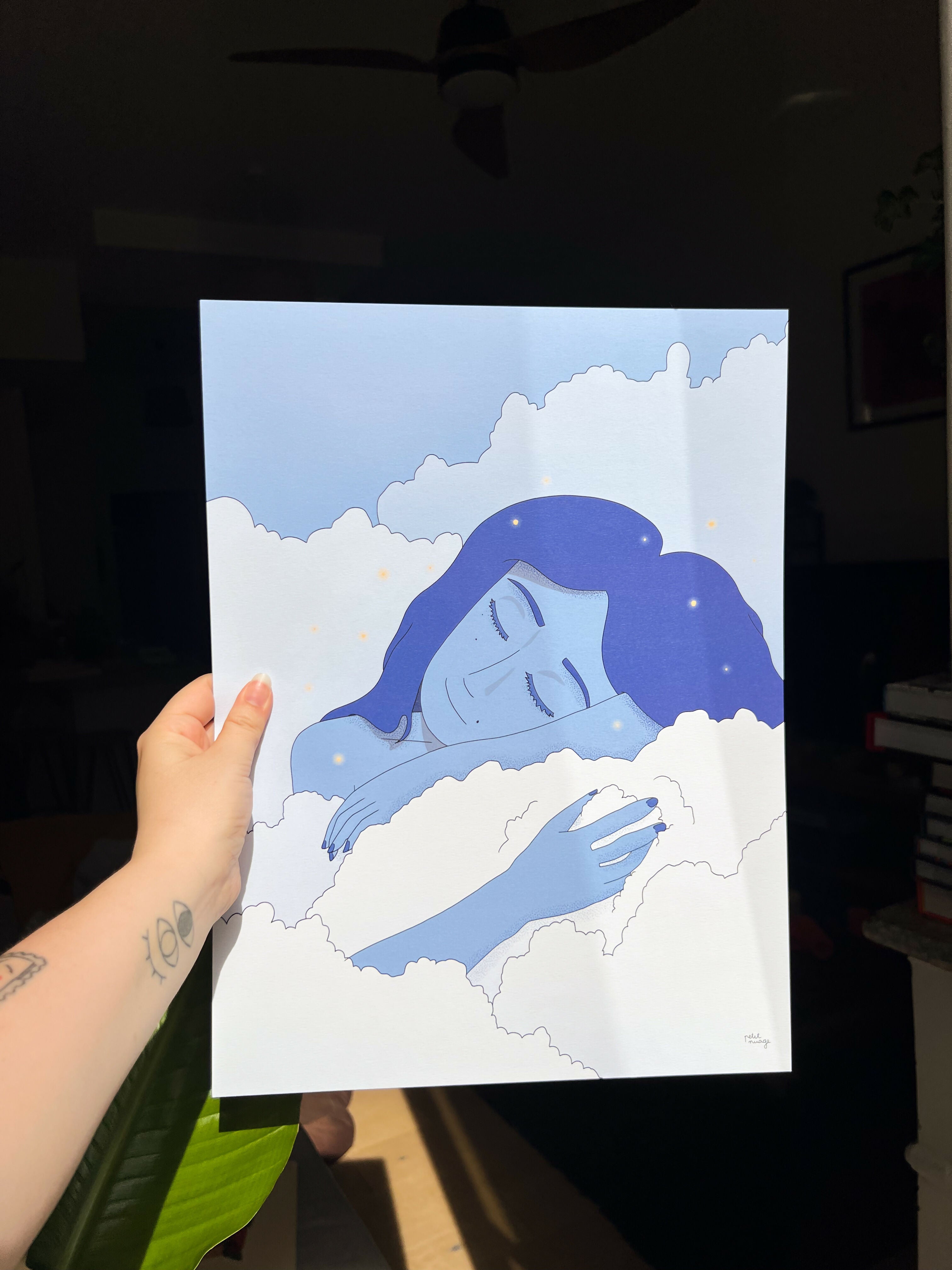 La femme bleue ☁️- Affiche 30X40
