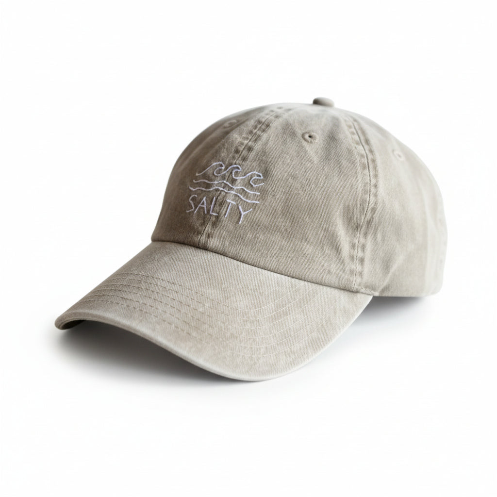 Casquette beige brodée "Salty"