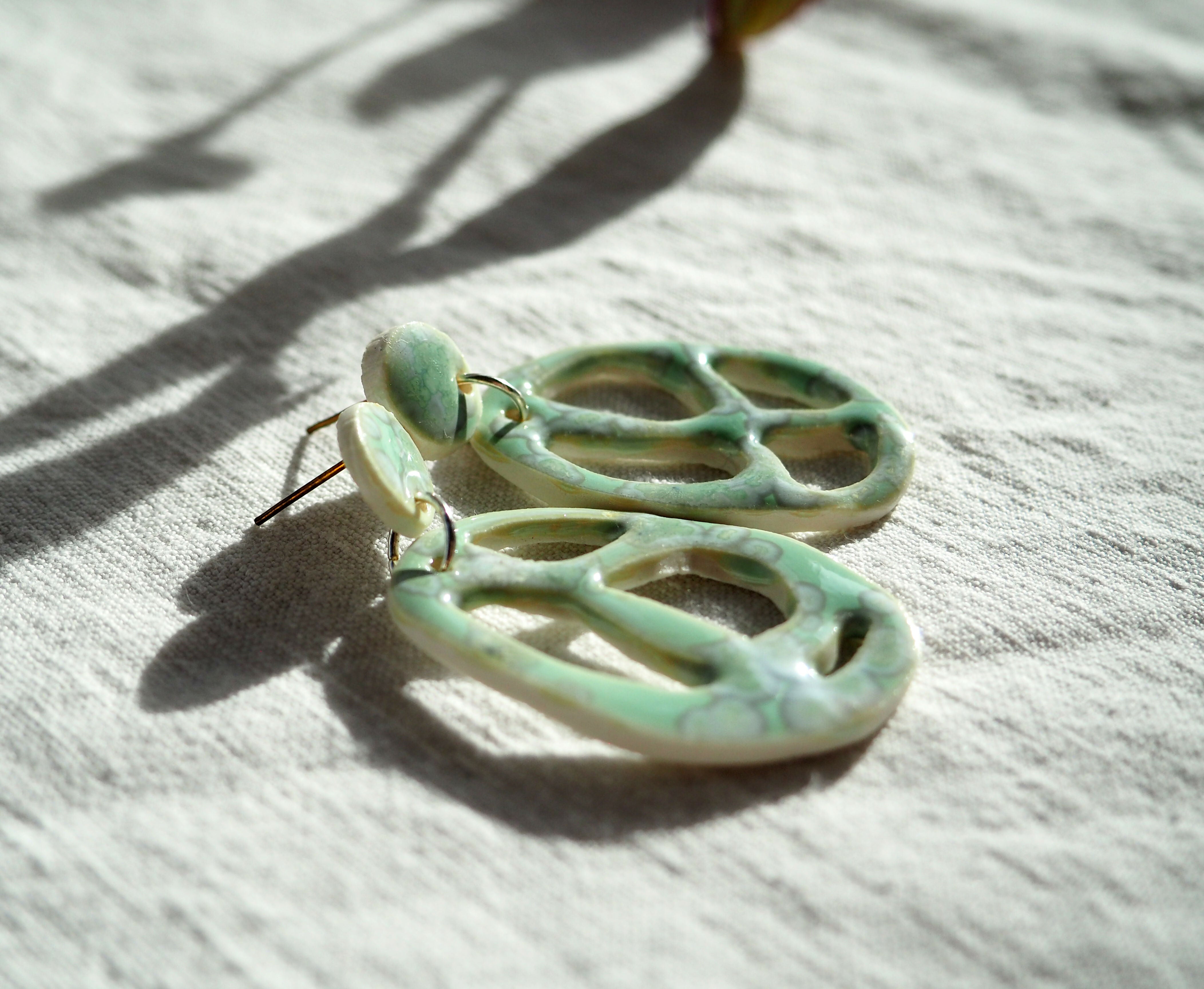 Boucles d'oreilles nucléations vertes