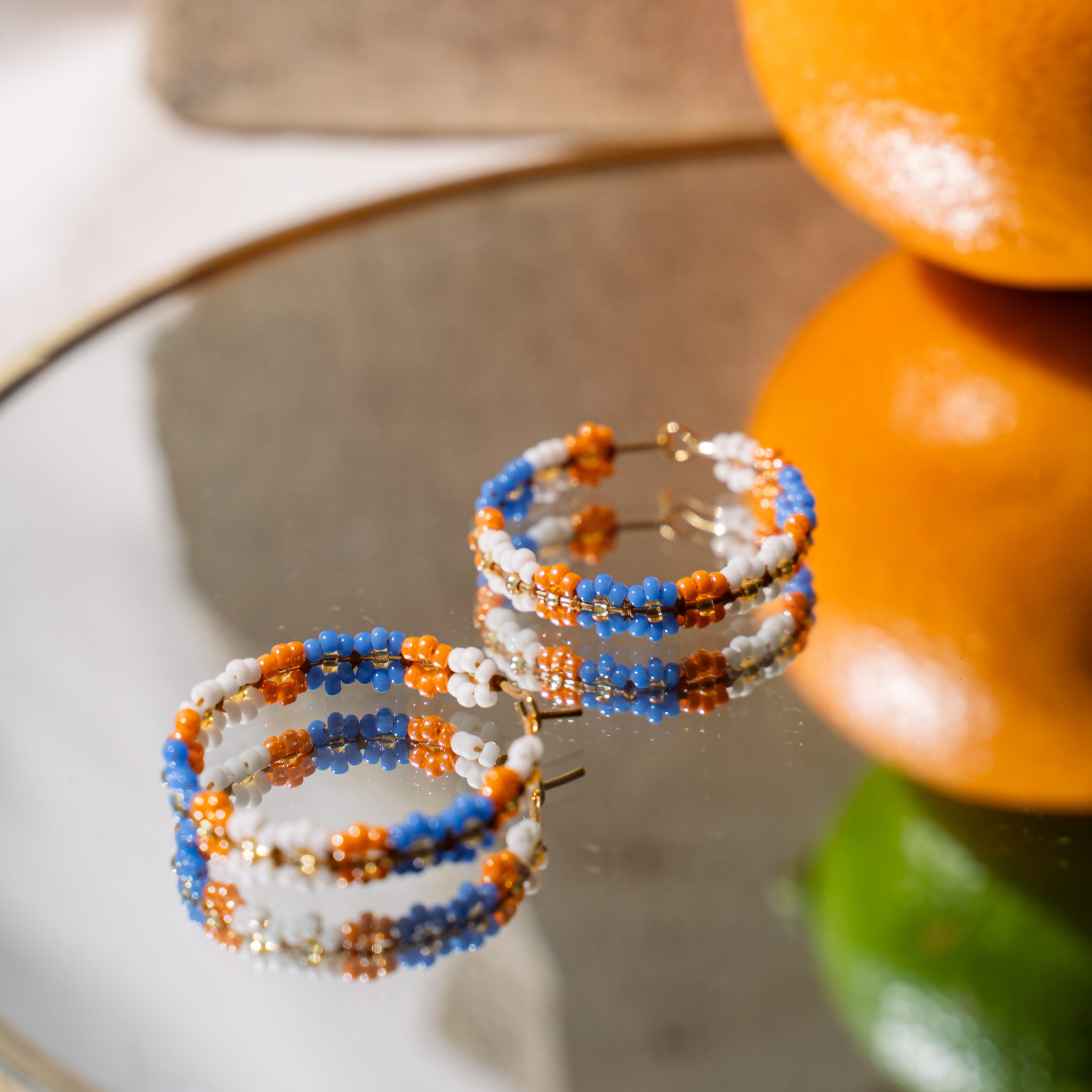 Fiore bleu et orange