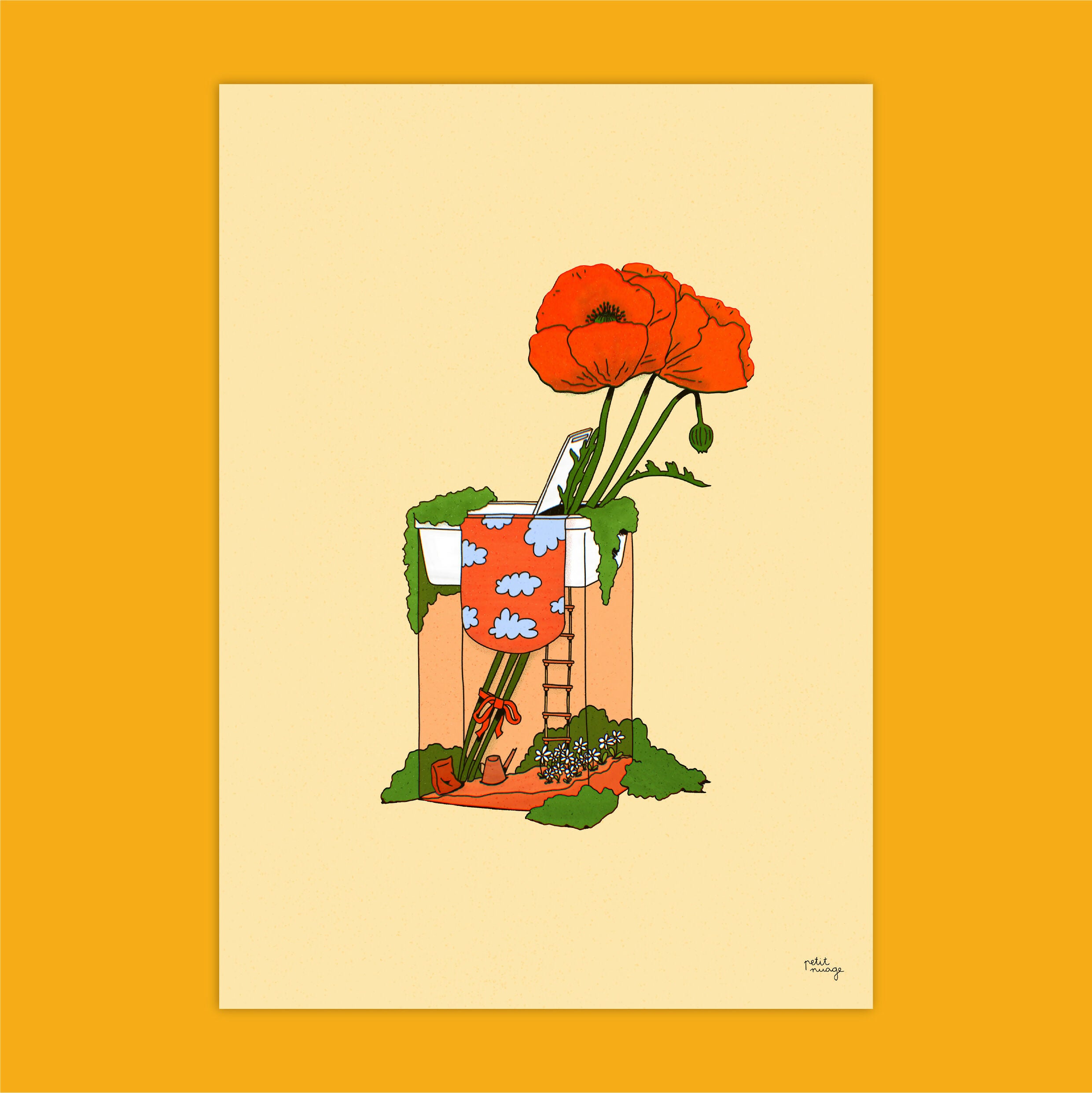 Tic Tac et coquelicots 🌷- Affiche 30X40