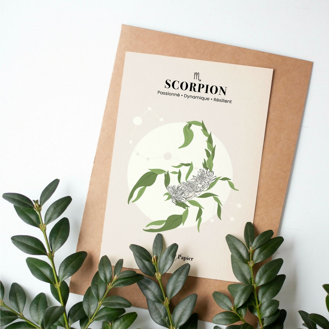 Carte postale astrologie Scorpion