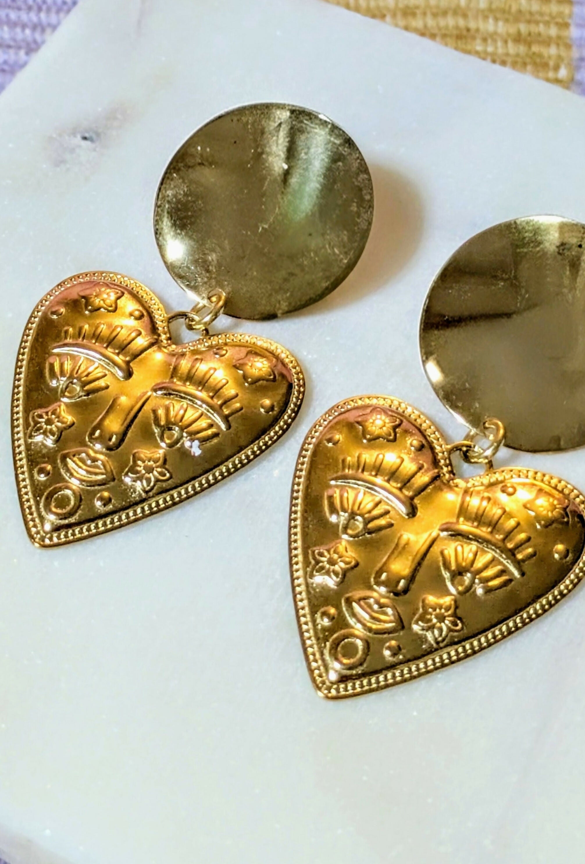 Boucles d'oreilles gravées - Cora