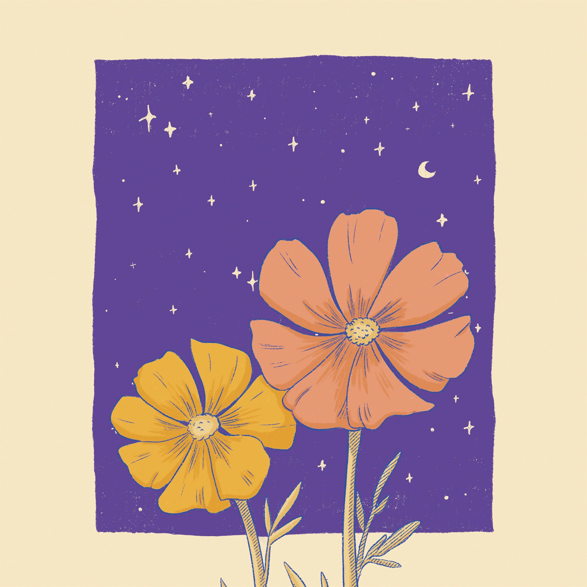 Mini print Cosmos - Série Sorcières