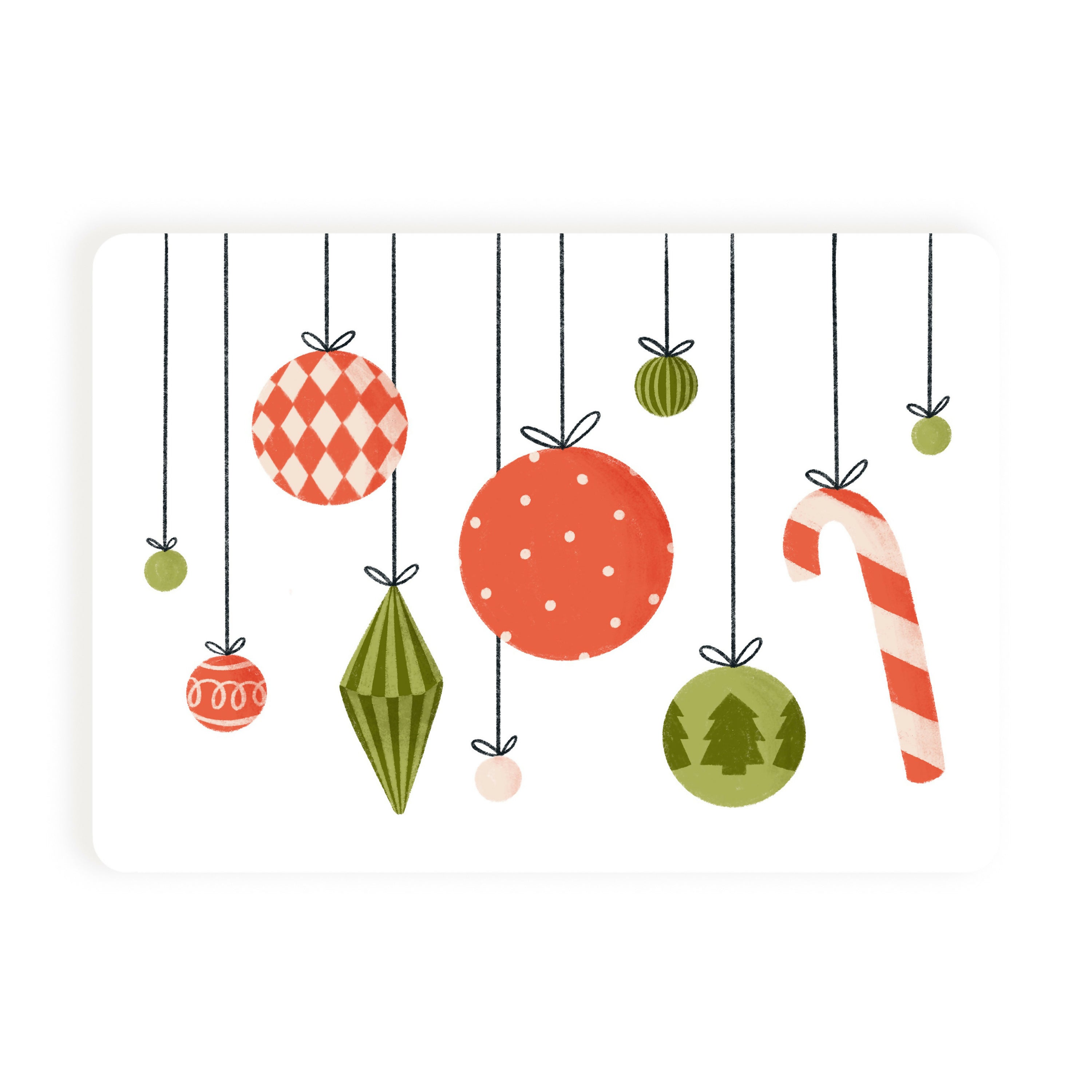 Carte Décorations de Noël