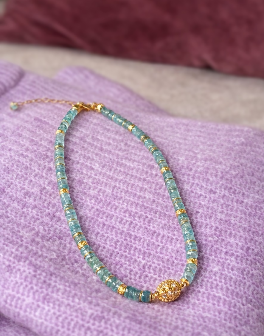 Collier Mona - apatite bleue