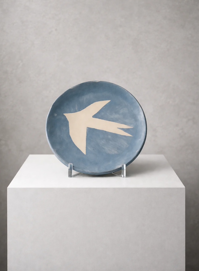 Assiette blue bird