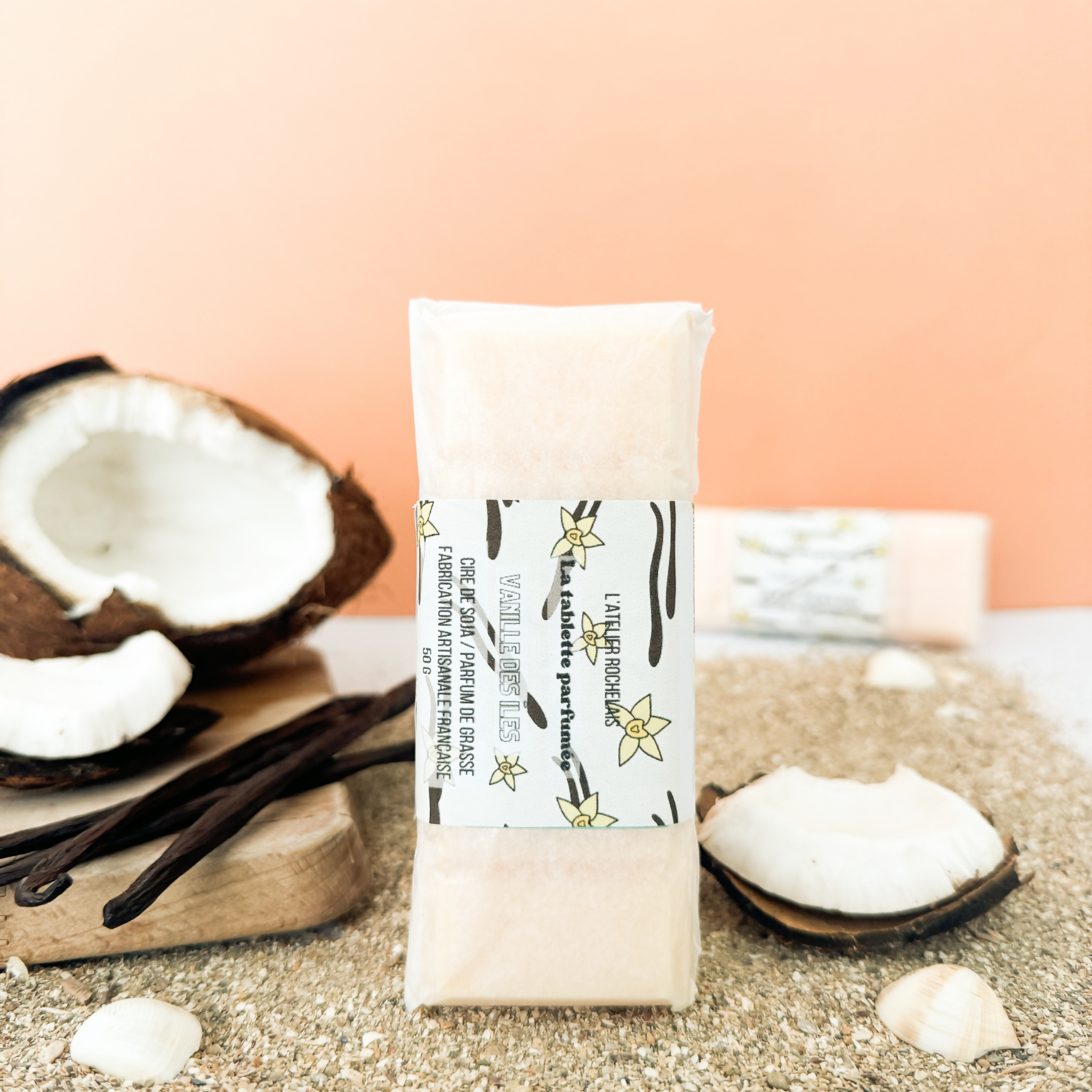 Tablettes parfumées artisanales – Cire de soja végétale – Parfums de Grasse – Diffusion longue – 50g