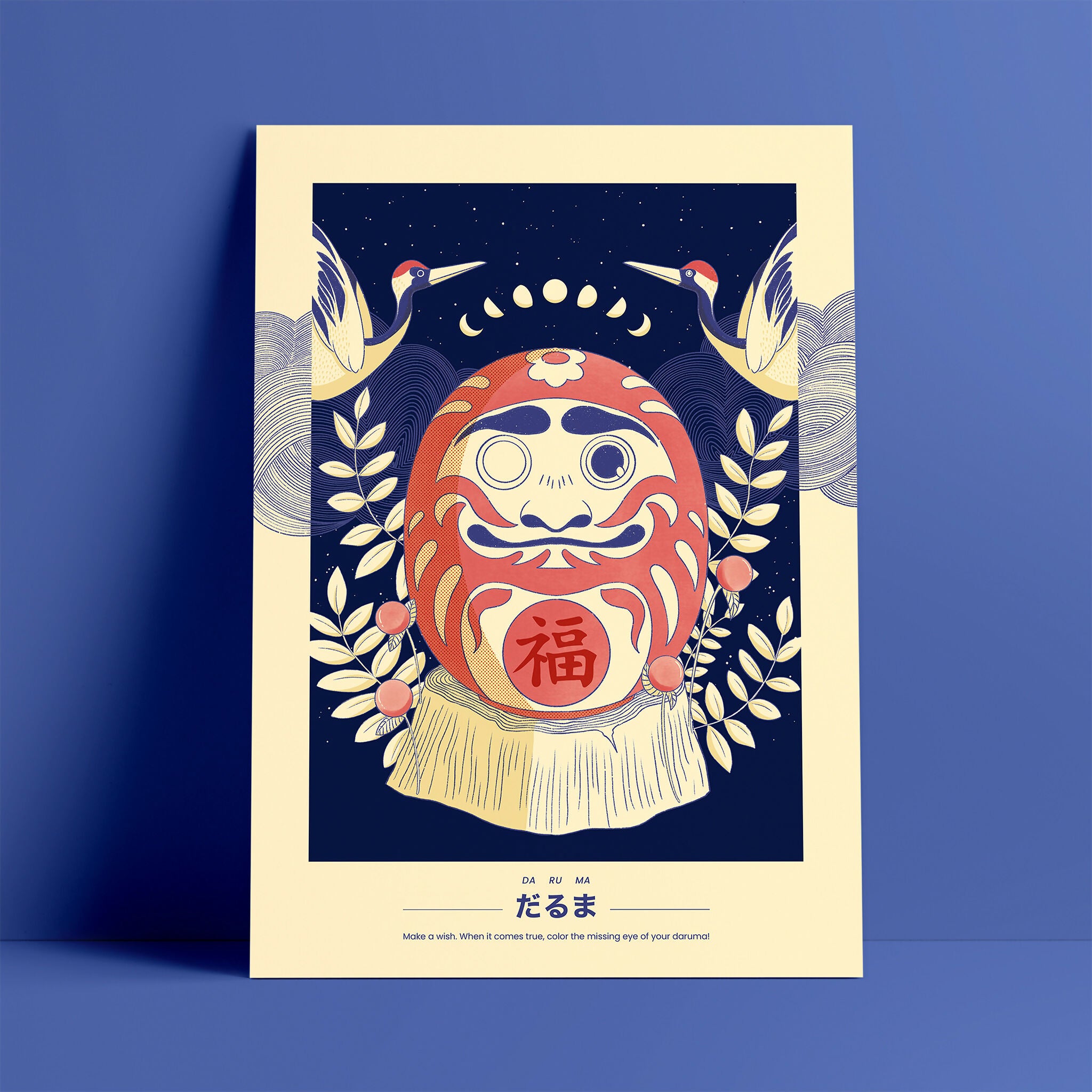 Affiche Daruma - Série Japan Nostalgia