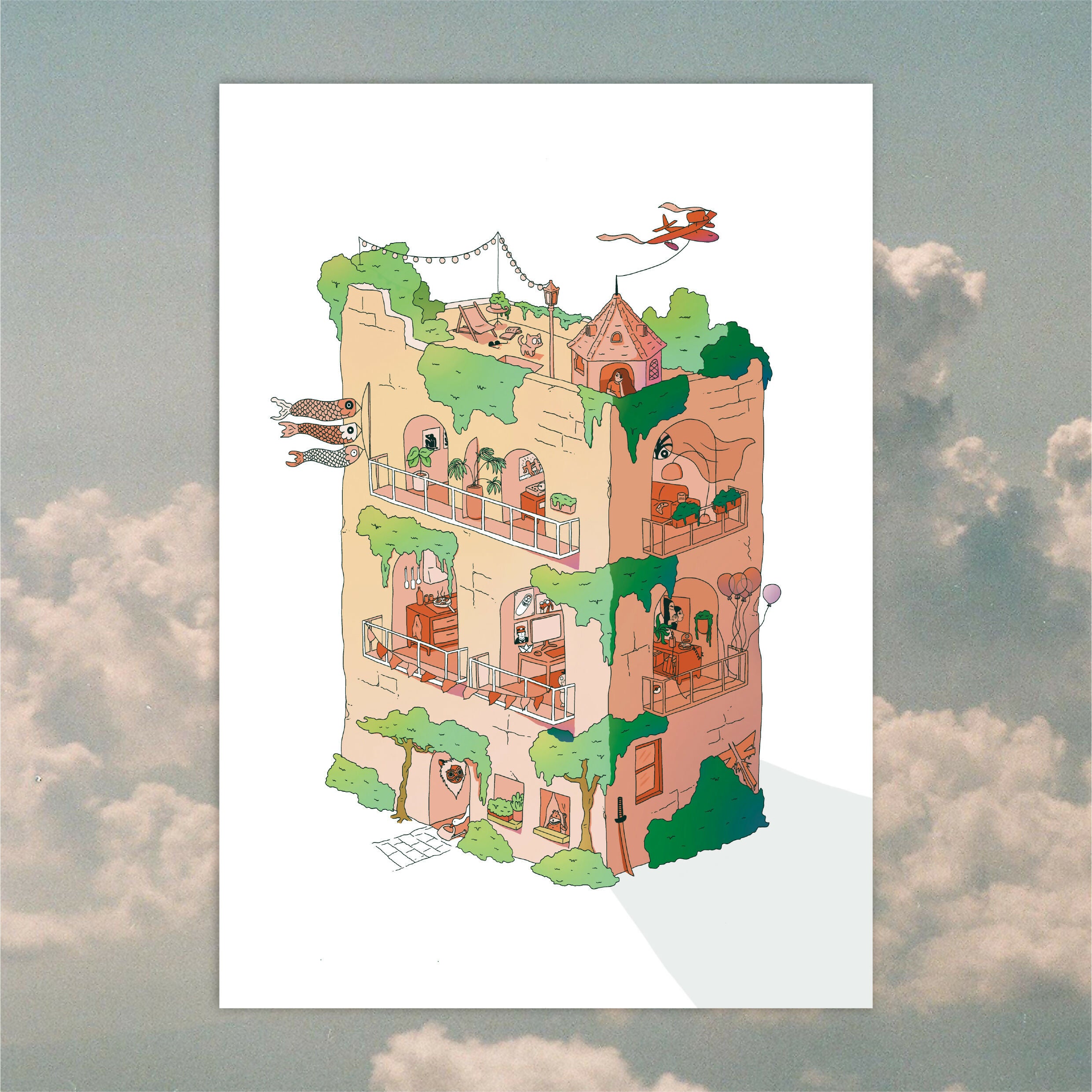 La maison qui rêve ☁️- Affiche 30X40