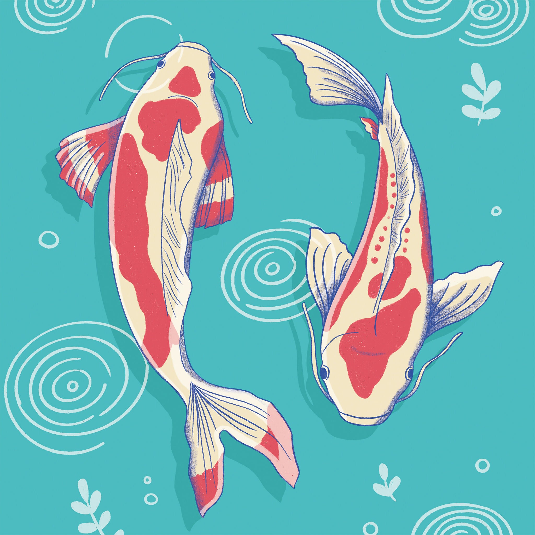 Affiche Koi - Série Japan Nostalgia