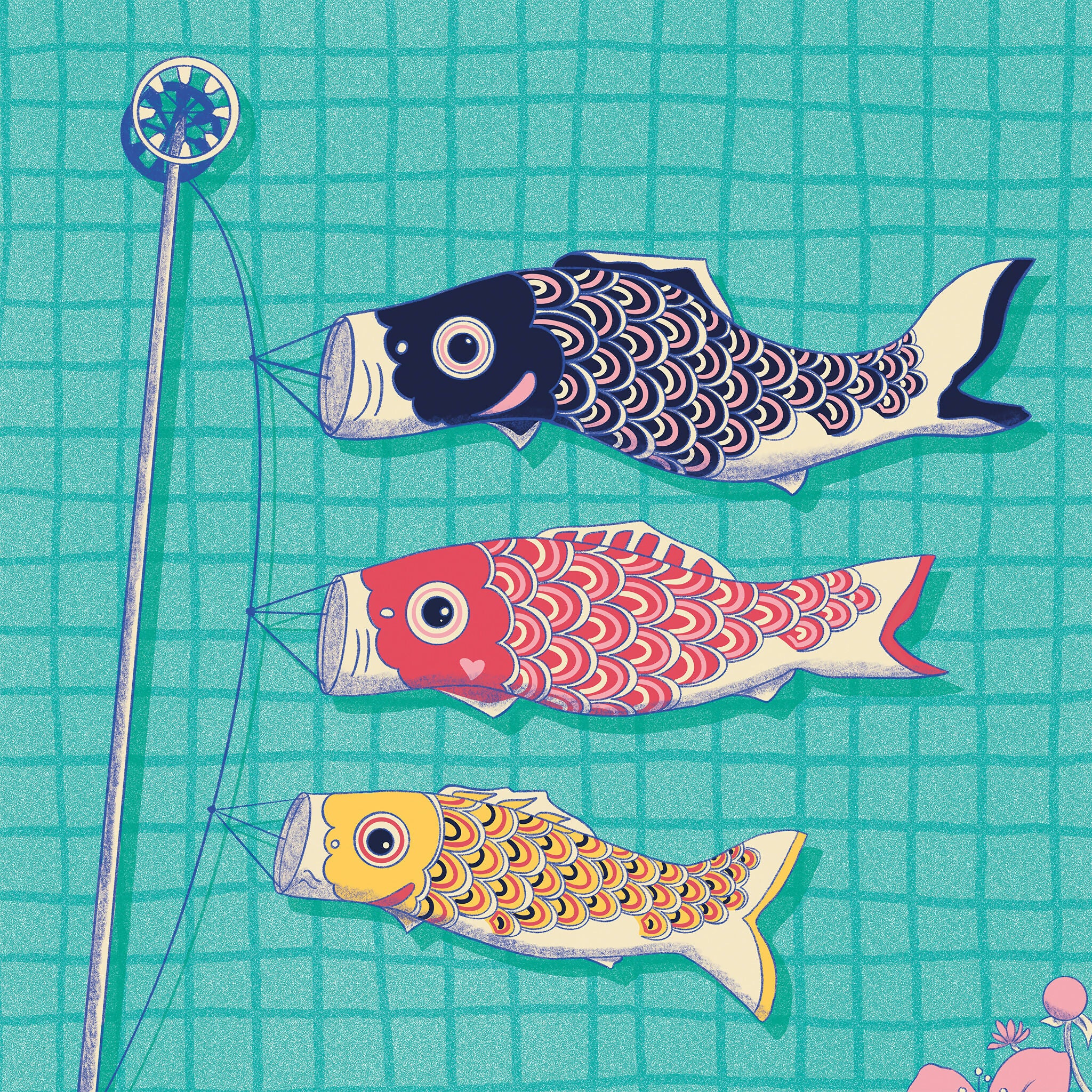 Affiche Koinobori - Série Japan Nostalgia