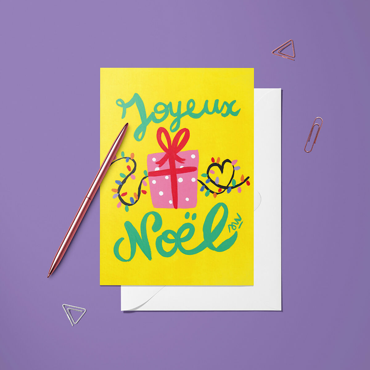 Carte pliée – Noël Paquet kdo