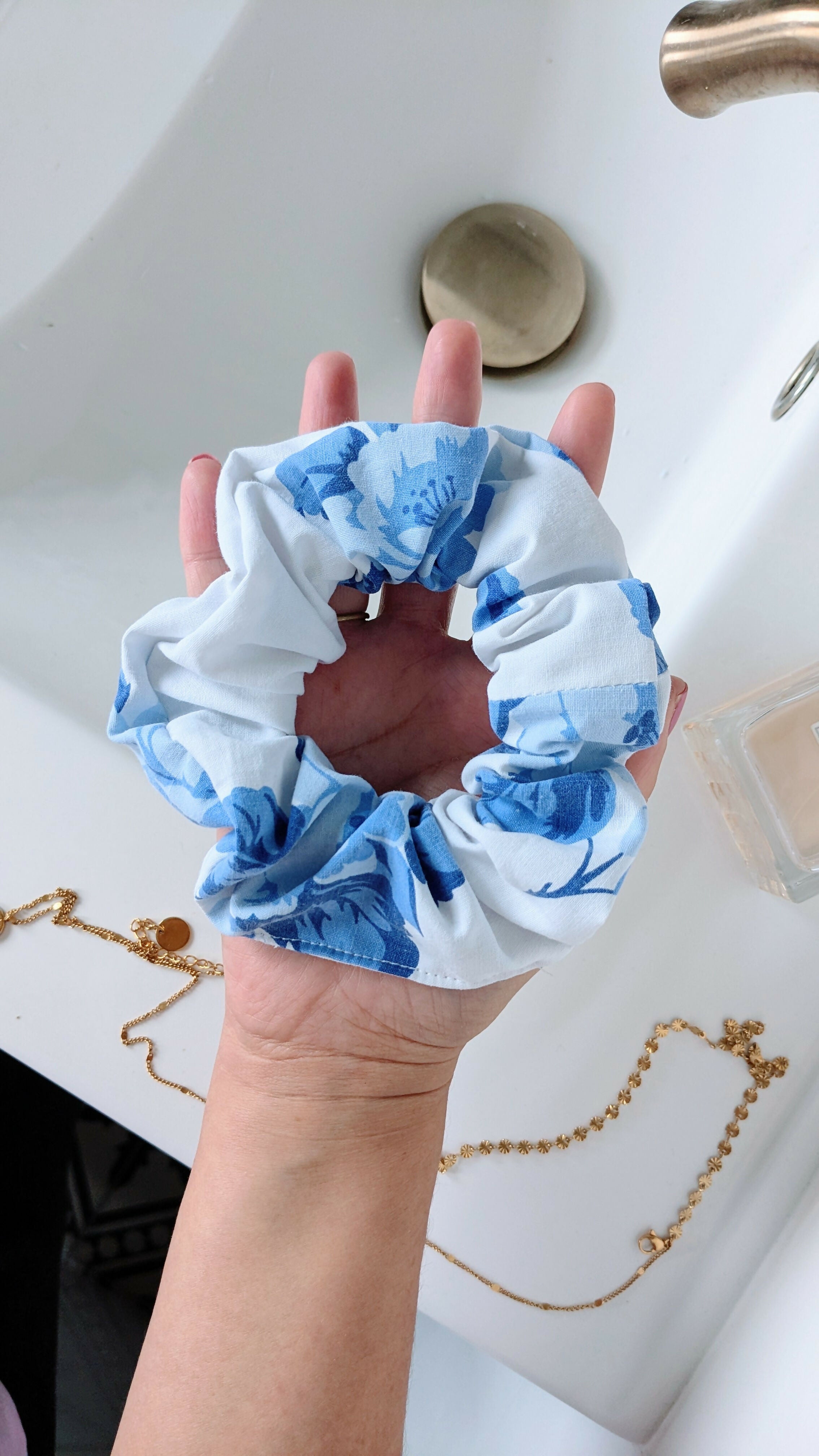 Chouchou FLEUR BLEUE