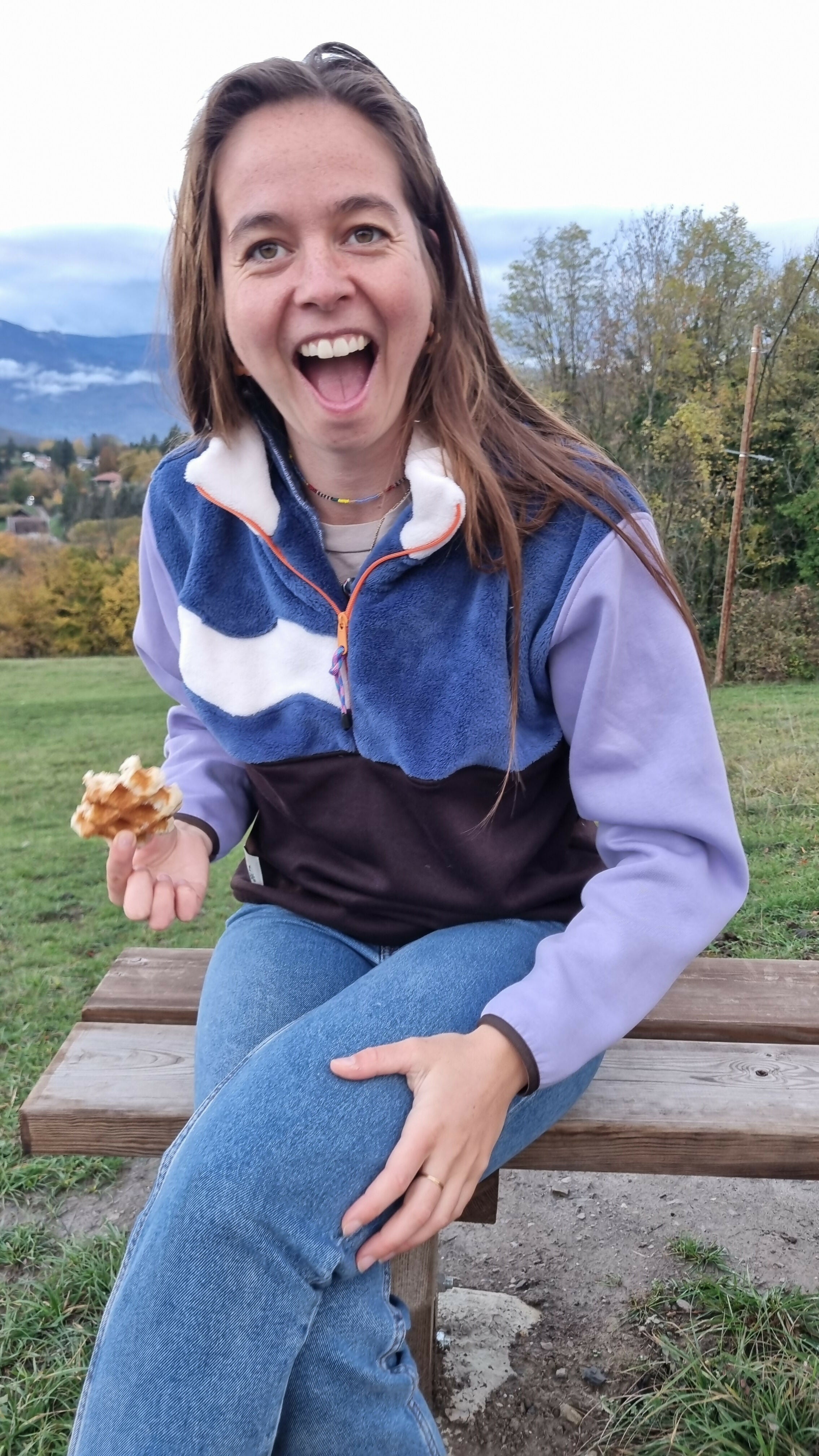 Polaire violet, marron, lilas